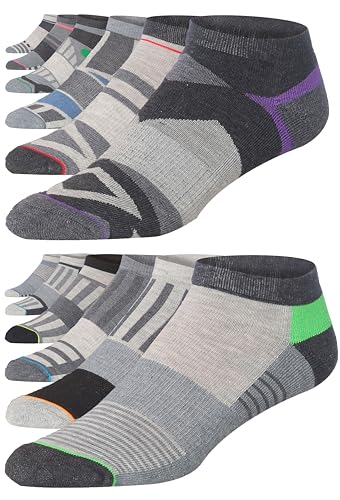 JAMES FIALLO Mens 12 Pairs Performance Cushioned Low Cut Athletic Sport Socks - Picture 6 of 10