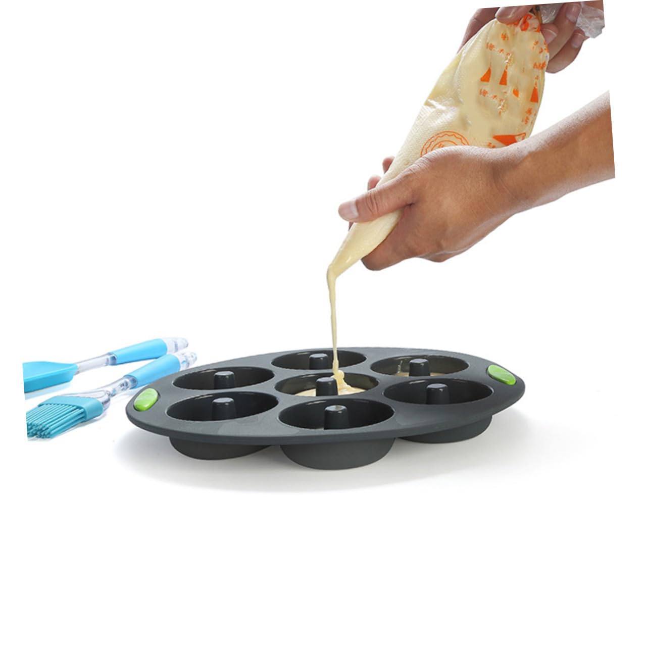 Lurrose Set de 5 Moldes para Tartas de Silicona, Herramienta para Hornear Bizcochos y Pasteles, Utensilios de Cocina Ideales para Aficionados y Celebraciones Familiares