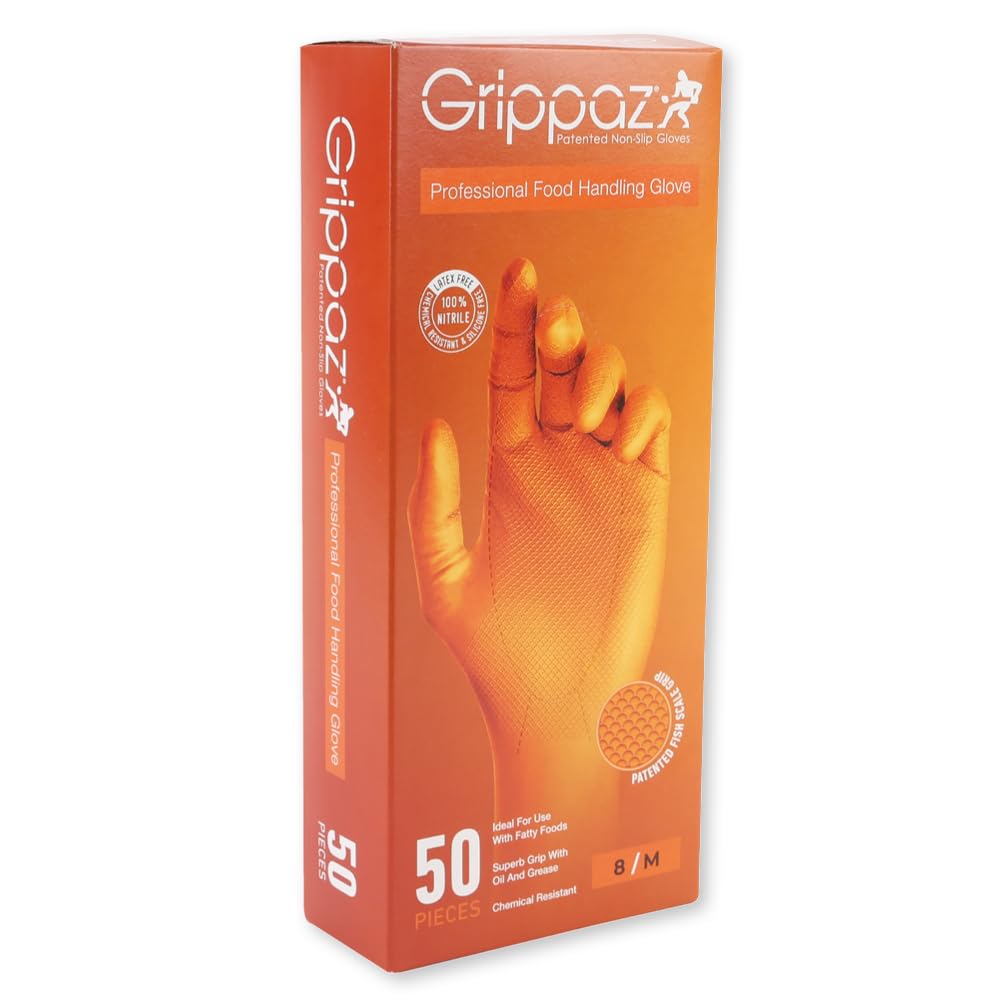 FRANZ MENSCH 500 Stück Nitrilhandschuhe Power Grip Long Extra | puderfrei, Karton, blau, 8/M, L: 30cm, Einmalhandschuhe, Gastronomiehandschuhe, Industriehandschuhe, Montagehandschuhe