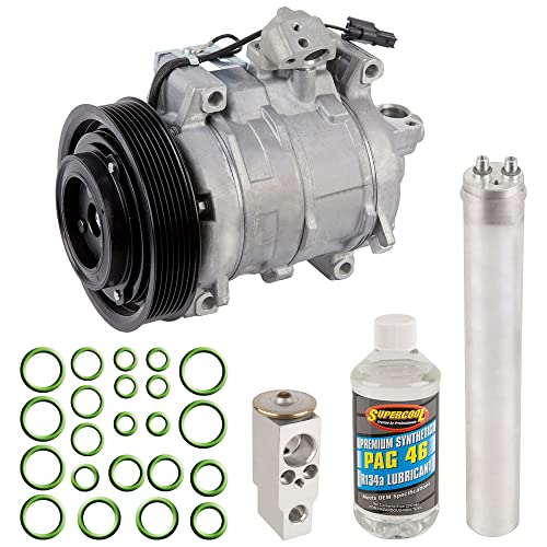AC Compressor & A/C Kit For Honda Accord & Crosstour 2.4L 4-Cyl - Includes Drier Filter, Expansion Valve, Oil & O-Rings - BuyAutoParts 60-81563RK NEW