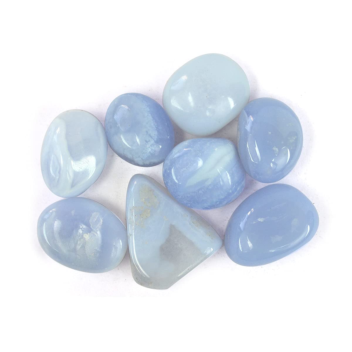 Reiki Crystal Products Natural Blue Lace Agate Tumble Stone Raw Rough Stone Tumbled Pack of 50 Gram (B097ST9W4F) Amazon Price History, Amazon Price Tracker