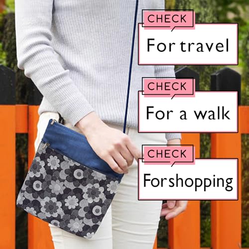 Creareki Made in Japan Shoulder Bag for Women Crossbody Lightweight Okayama Denim Margaret Mother Birthday Gift DJ-111mus4