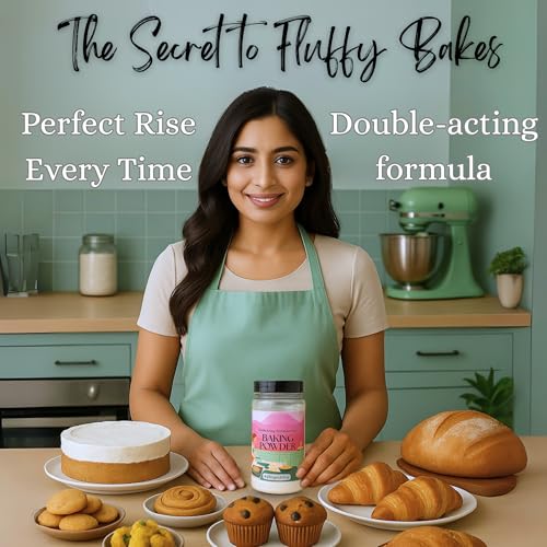 Image of The Urban Pantry Baking Powder 250 g + Baking Soda 300 g | Double-Acting Aluminium-Free Baking Powder & 100% Food-Grade Sodium Bicarbonate | Bake, Clean & Deodorize