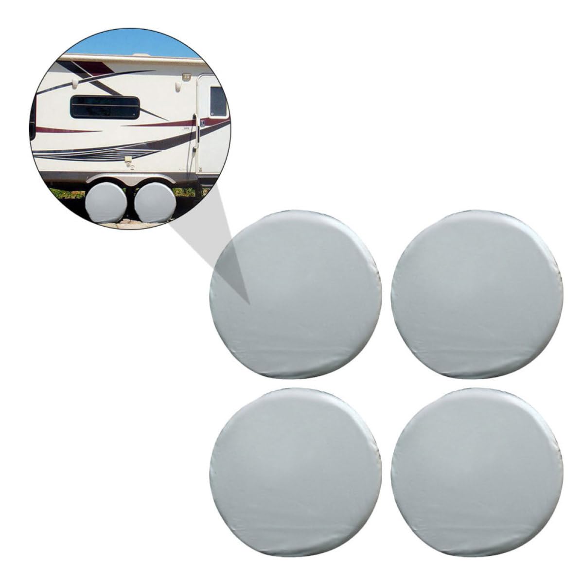 YARNOW Cubierta de neumático para Coche, Funda Protectora para Rueda de Repuesto, 4 Piezas, Impermeable, protección Solar, para neumáticos de Nieve