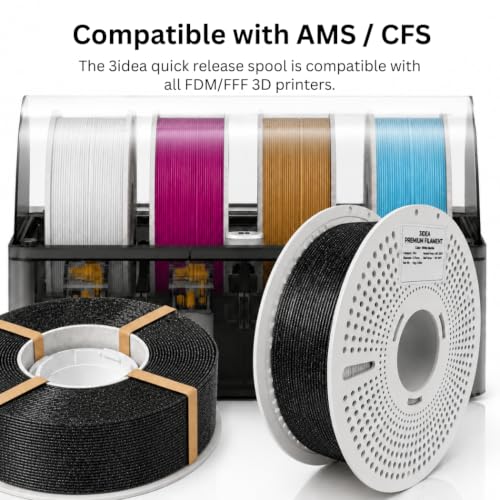 Image of 3IDEA PETG Sparkle 3D Printer Gold Filament 1.75mm, 1KG with Reusable Spool, Dimensional Accuracy ±0.02mm, Premium PETG for Strong, Smooth & Durable Prints