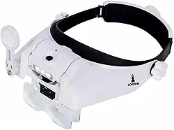 Lupa Cabeça Lorben Led 6 Lentes estética leitura eletrônica GT942