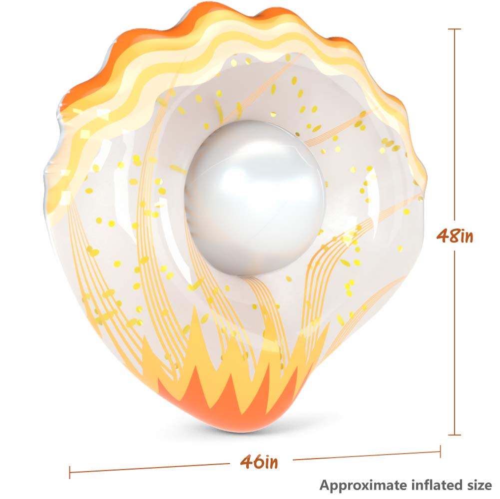 Snapklik.com : Jasonwell Inflatable Seashell Pool Float Floatie