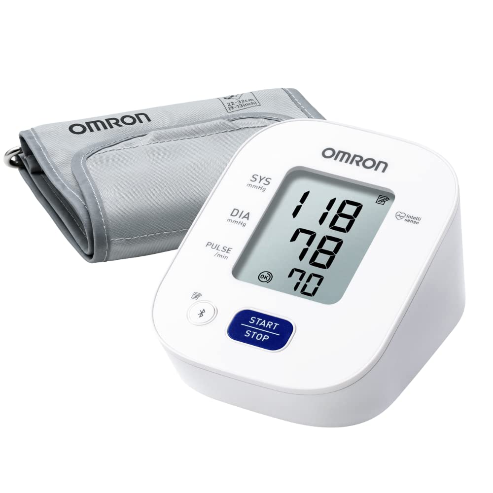 Omron HEM 7142T1 Digital Bluetooth Blood Pressure Monitor with Arm Cuff Wrapping Guide & Intellisense Technology For Most Accurate Measurement