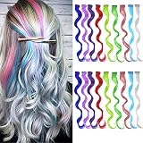 【Fácil de usar】 Cada postizo tiene un empaque individual, por lo que no se enreda ni se enreda. Cada pieza de cabello tiene un clip a presión, que puede encajar fácilmente en tu cabello sin dañarlo.