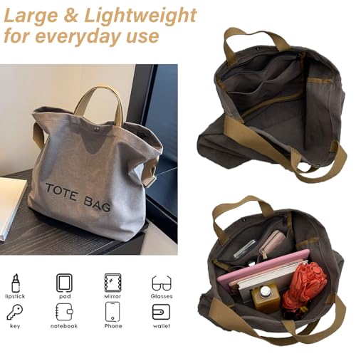Women Canvas Tote Bag Travel Shoulder Bag Large Capacity Crossbody Top Handle Fashion Handbags3