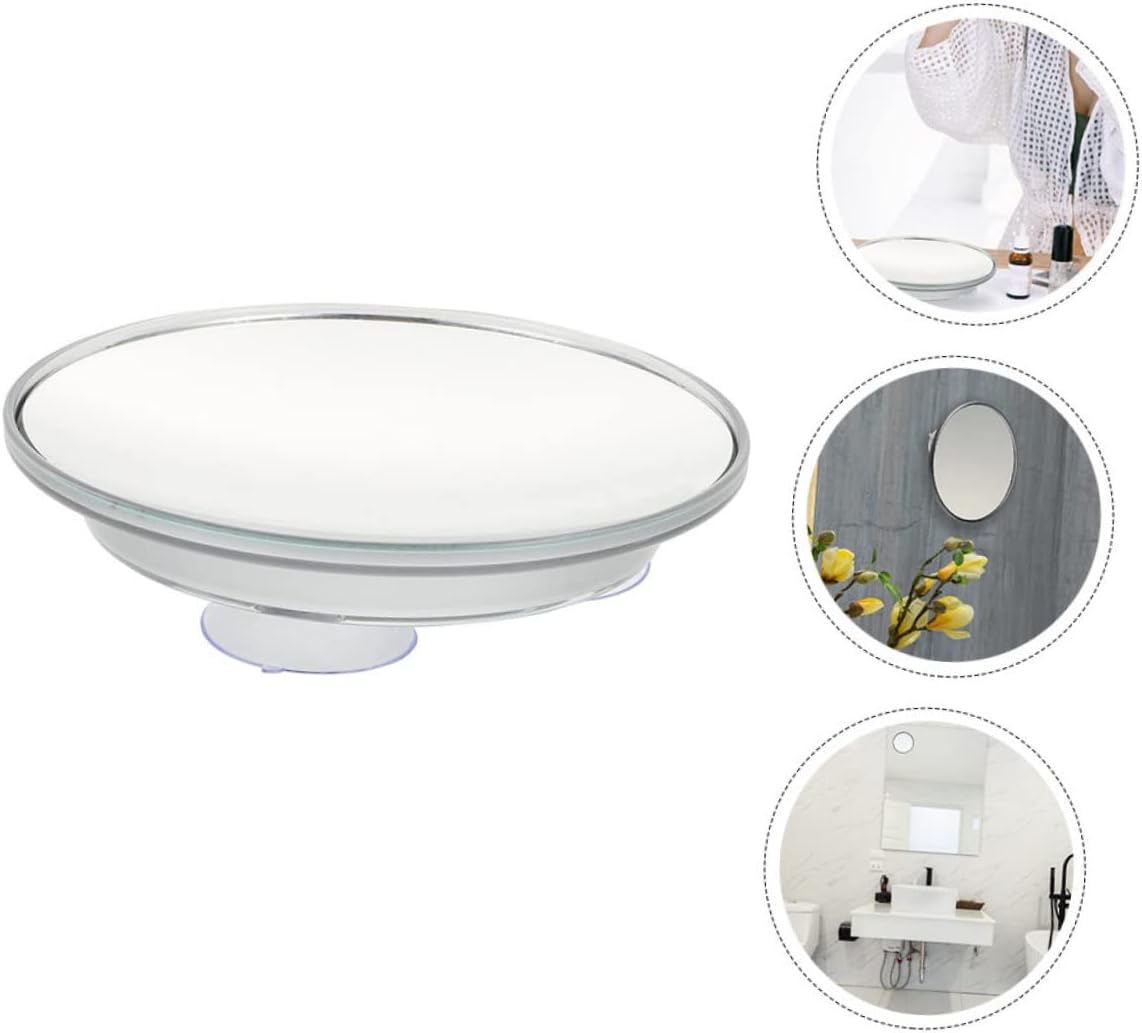 VALICLUD 2Pcs Rounded Magnifying Makeup Mirrors with Suction Cups Portable Clear Cosmetic Mirrors Magnification for Professional Makeup Artists Space Saving Wall Mount Vanity Gift