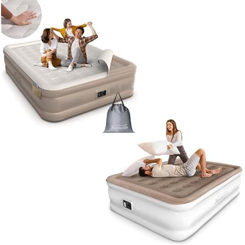 NatraCalm Air Mattress Queen with Built in Pump in 3 Mins Self-Inflation/Deflation Cover