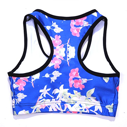 Image of Sister Amy Women's Aerobics Gym Dance Yoga Vest Printed Sports Bra Top Vest