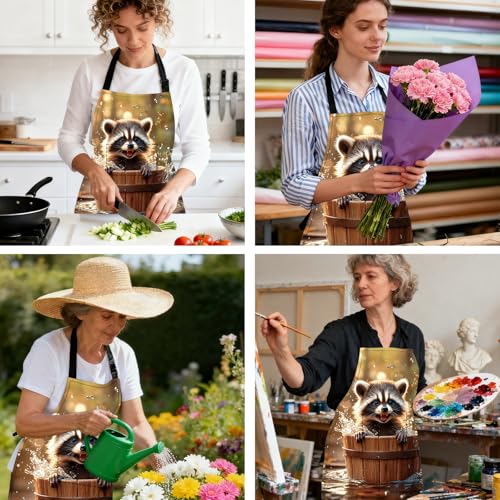 Image of Nuxovilar Cute Apron with Pockets, 26.77 * 30.7 Inches, Versatile for Meal Prep, Baking, Holiday Cooking