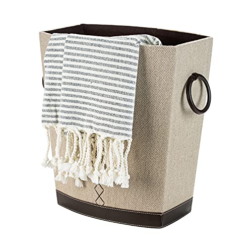 Organize It All Multi-Purpose Basket, Open Top, Great Storage, Home Organization, Handles For Easy Movement, Unique Style, Beige #TOP6