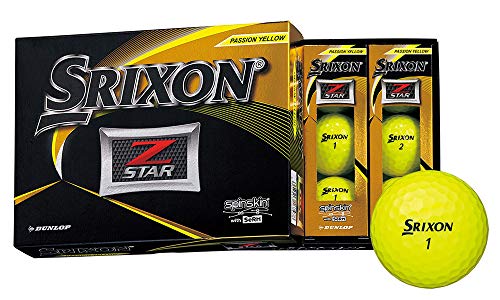 DUNLOP(ダンロップ) ゴルフボール SRIXON Z-STAR ゴルフボール 2019年モデル 1ダース(12個入り) プレミアムパッションイエロー
