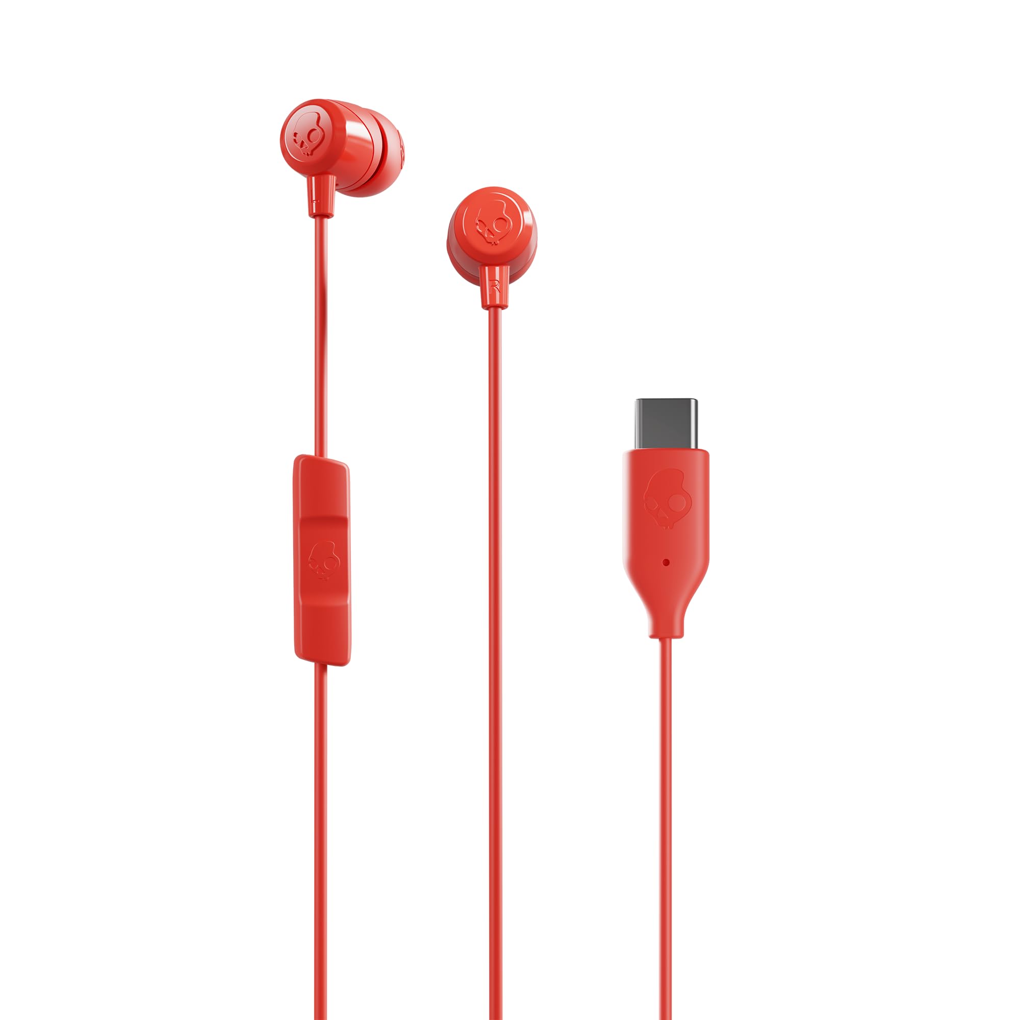 Skullcandy Jib USB-C Wired Earbuds with Noise Isolating Fit, In-Line Microphone Call and Track Control for iPhone Android, Ear Gel Sizes Included for Custom Fit - Plasma