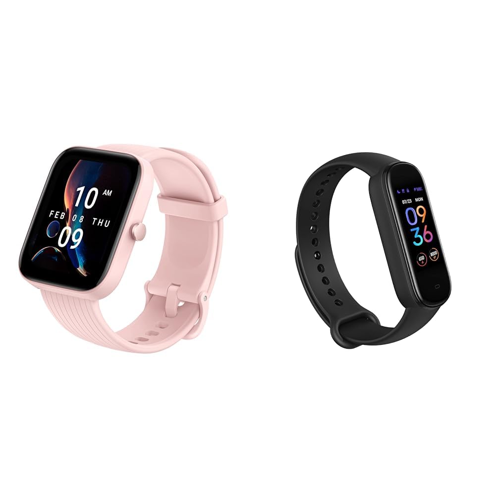 Amazfit Bip 3 Smartwatch Fitness Tracker - 1,69 Pollici, 60 Modalità Sport, SpO2, Cardio, 5 ATM, Batteria 14 Giorni