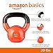 Amazon Basics Vinyl Kettlebell, 20 Pounds, Orange