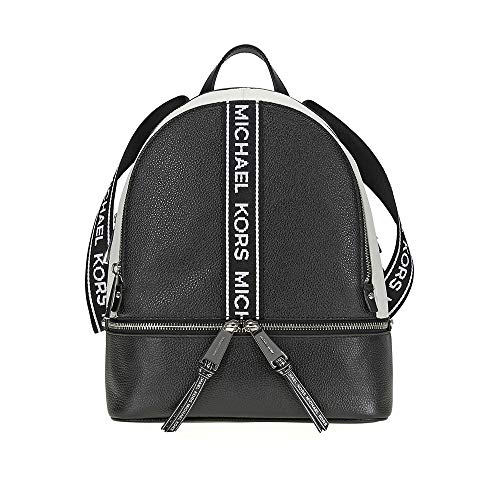MICHAEL Michael Kors Rhea Zip Medium Backpack Black/Optic White One Size