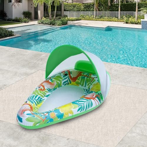 Matelas gonflable de piscine pour adultes protégeant du soleil en extérieur et jardin - 3