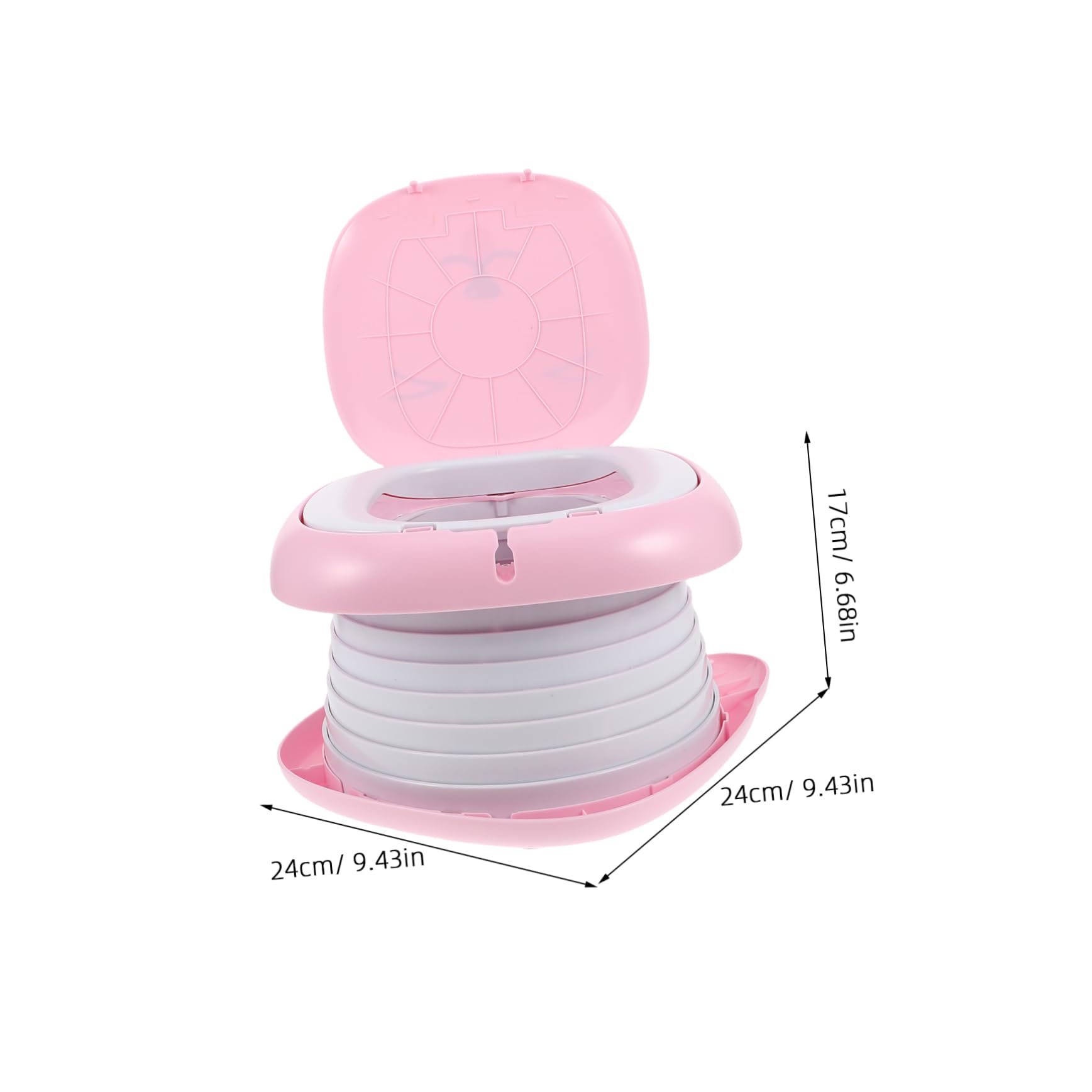 Vasino Leggero per e Pieghevole Design Portatile Bambini Plastica Pp Facile da Trasportare Viaggi Lunghi e Campeggio