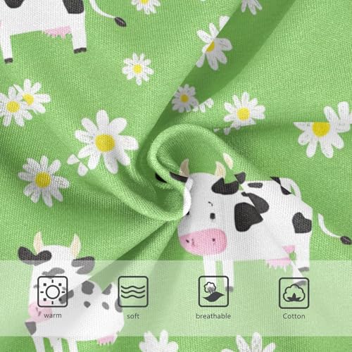 CHIFIGNO Underwear for Boys Cute Cartoon Cows Green Cotton Boys Briefs Soft Breathable Briefs Underwear3