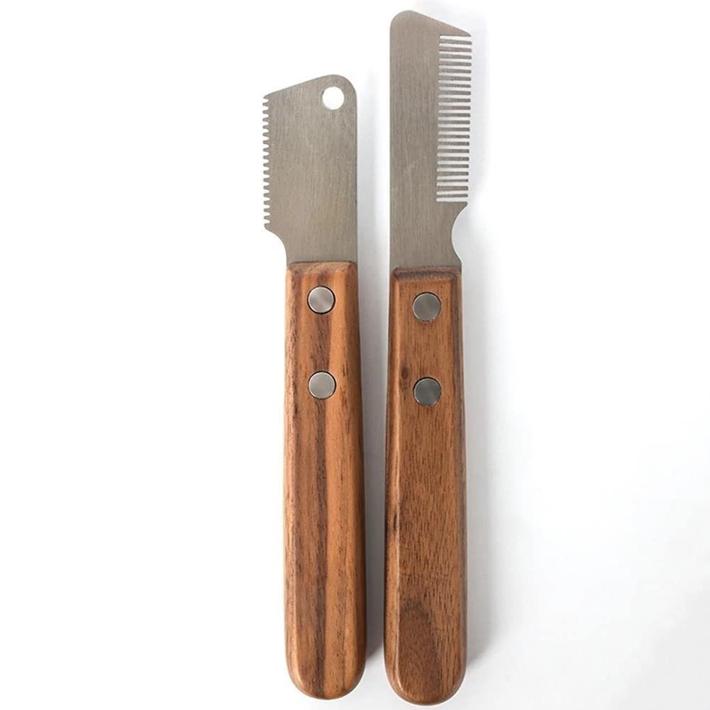 Cepillo para perros y gatos Peine for depilación de perros, cepillo profesional for cortar el pelo de mascotas, herramienta de aseo for gatos, cuchillo pelado con mango, suministros for perros Cepillo