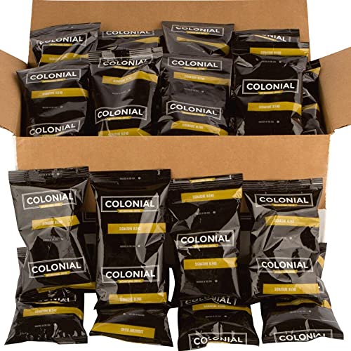 Colonial Coffee Packets, Pre Ground Coffee Packs, Signature Breakfast Blend Medium Roast, Bulk Single Pot Bags For Drip Coffee Makers, (2.5 Oz Bags, Pack Of 32) #TOP24