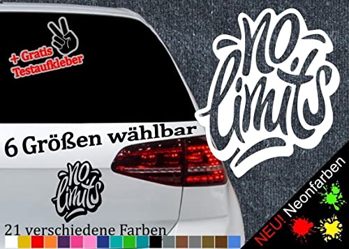 No Limits - Adesivo con scritta Graffi, 6 misure...