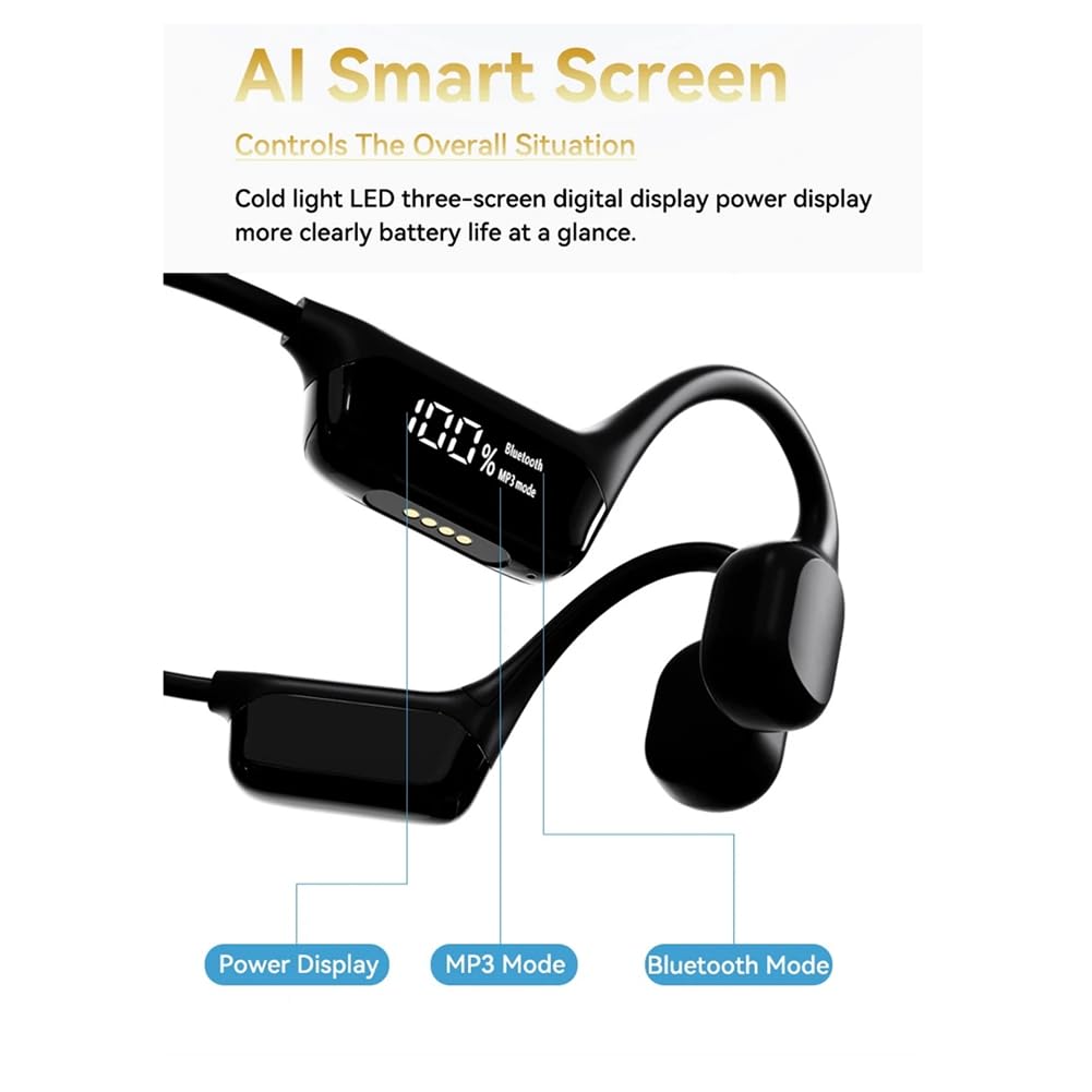 Casque sans à Conduction Osseuse Bluetooth 5.4 S10 30 Mètres de Profondeur Casque de Natation Étanche IPX8 Lecteur MP3 32 Go