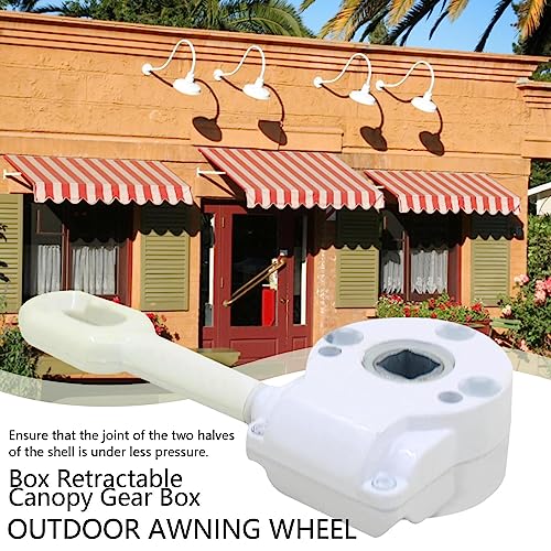 GIMOCOOL Markisen-Schneckengetriebe | Sonnenschutz, einziehbare Markise, Kurbelgetriebe - Markisenmechanik aus Metall, Kurbelgetriebe für Markisen, Zubehör für Wohnwagen-Sonnenmarkisen – Bild 3