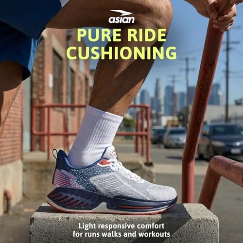Image of ASIAN Powerplay-32 Men's Running Shoes | Knit Upper, Lateral & Arch Support, Energy Return Memory Foam Shoes & Stable Grip Outsole | Ideal Boys Shoes for Running, Training