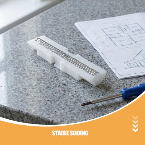 Kit de herrajes para clóset KICHOUSE 2 piezas con riel deslizante de primavera para puerta plegable, guías de ABS para puertas de armario miniatura 3