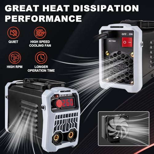 BetyBedy Mini Stick Welder, Portable Welding Machine, 110V MMA-300Amp Welder Machine with Hot Start, Arc Force, Anti-Stick, IGBT Inverter Electric Welding Machine for 1/16"-1/8" Rod ARC Welder