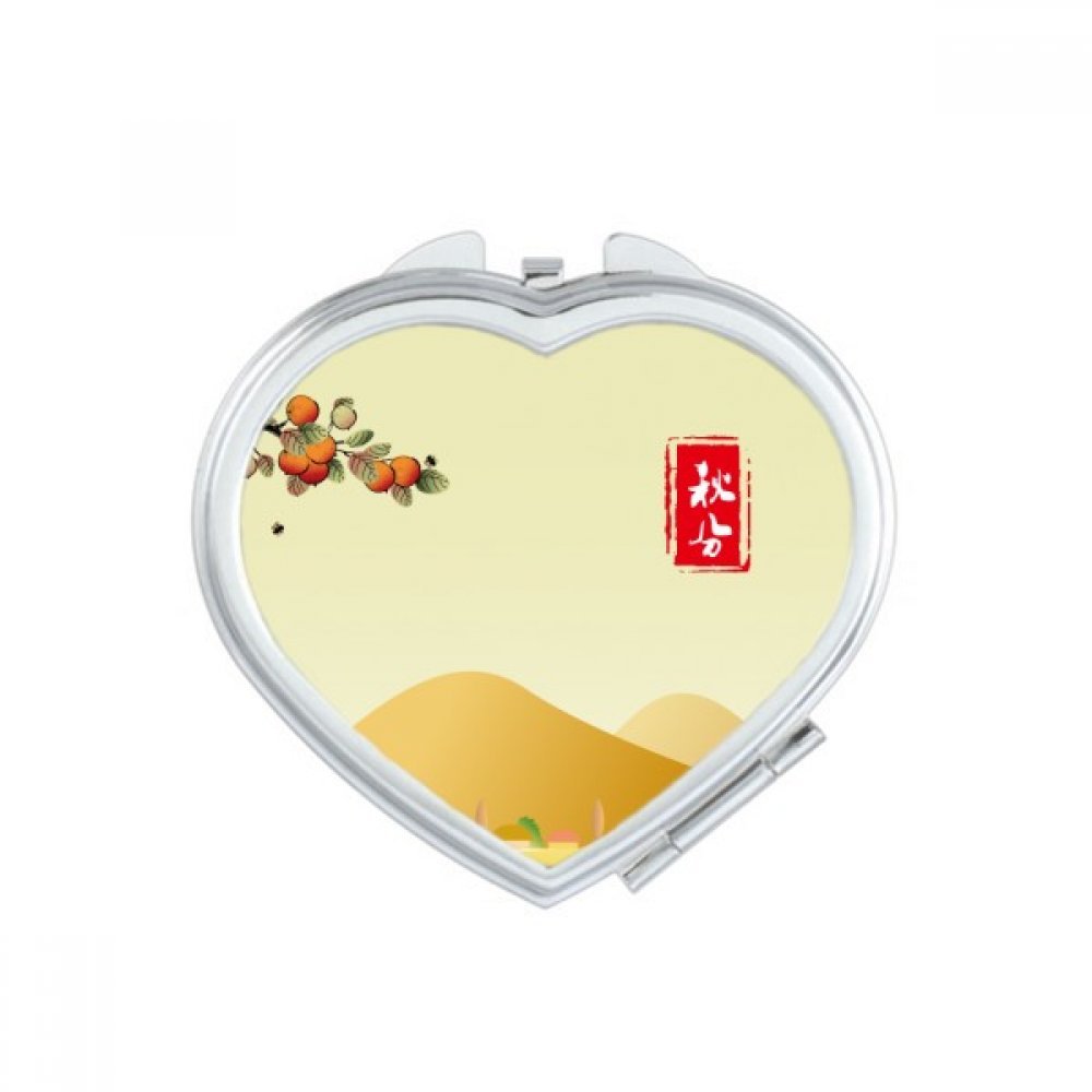 Miroir de maquillage Équinoxe d'automne portable mignon miroir de poche
