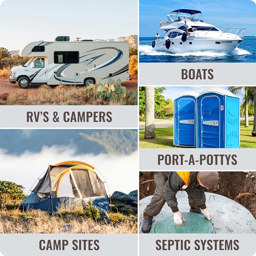 Image of RV Toilet Paper - 12 Pack Septic Safe Toilet Paper 2-Ply Quick Dissolving Camper Tissue Paper Septic Safe to Prevent Clogs - Perfect for Automotive RVs, Septic Tank Systems, Boats, and Camping