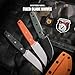 Vosteed Mink Fixed Blade Knives - 3.33’’ Nitro-V Blade with Sheath, Full-Tang Black Micarta Handle - EDC Knife Great for Outdoor Camping Hunting - D0101