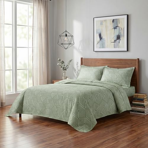 Image of Mush Aura Collection 300 TC Bamboo Bedsheets King Size with Pillow Case | Cooling & Breathable Bedsheets King-Size, Ultra Soft Bamboo Bed Sheet Set for Kingsize Bed (Sage Green)