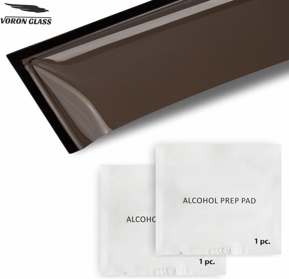 Voron Glass Tape-on Rain Guards for Honda Pilot 2009-2015, Window Deflectors, Vent Window Visors, 4 Pieces - 100310