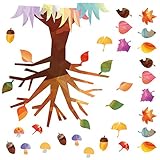 秋・お月見☆シール式ウォールステッカー autumn 中秋の名月 十五夜 紅葉 月 うさぎ 空 植物 季節 390×877mm 剥がせる カッティングシート wall sticker 雑貨 ガラス 窓 wsm-016643-ws