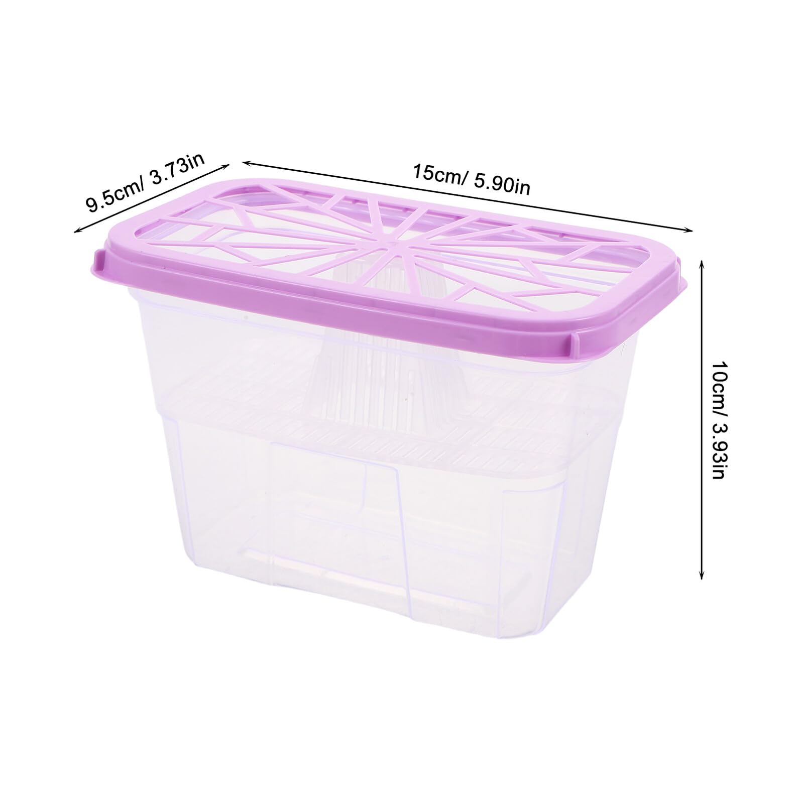 Gatuida Caja Absorbente de Humedad Reutilizable de Plástico para Armarios 6 Unidades Cuadradas Moradas sin Papel con 2 Recambios de Perlas de 200 G Deshumidificación Eficaz para Hogar