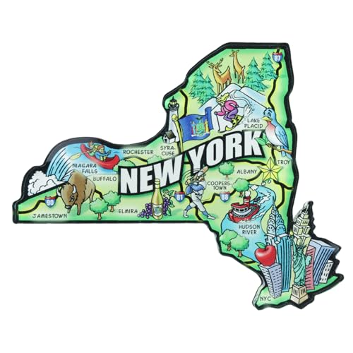 Imán acrílico de iconos de Nueva York 4x3.5 pulgadas