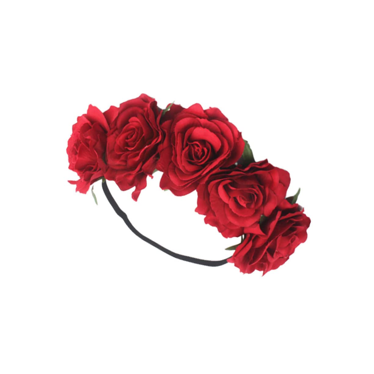 Ipetboom 3piezas Diadema Floral De Rosa Diseño Elegante Para Bodas y Fiestas Adorno Para Fotografía Tocado Para Eventos Rojo