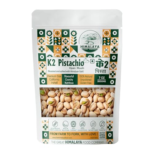 Himalaya Great K2 Premium Pistachios (200Gm) California Roasted And Salted With Pink Salt Inshell Open Mouth Pista Rich In Protien And Fibre Healthy Dry Fruit Pista (B0D22CXVBZ) Amazon Price History, Amazon Price Tracker