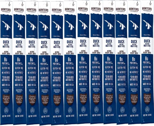 12 Count - Hunter's Reserve - PKM - Exotic Meat Trail Sticks - 6 Count - Adventure You Can Taste - Wild Game Exotic Jerky Meat Sticks (Duck)
