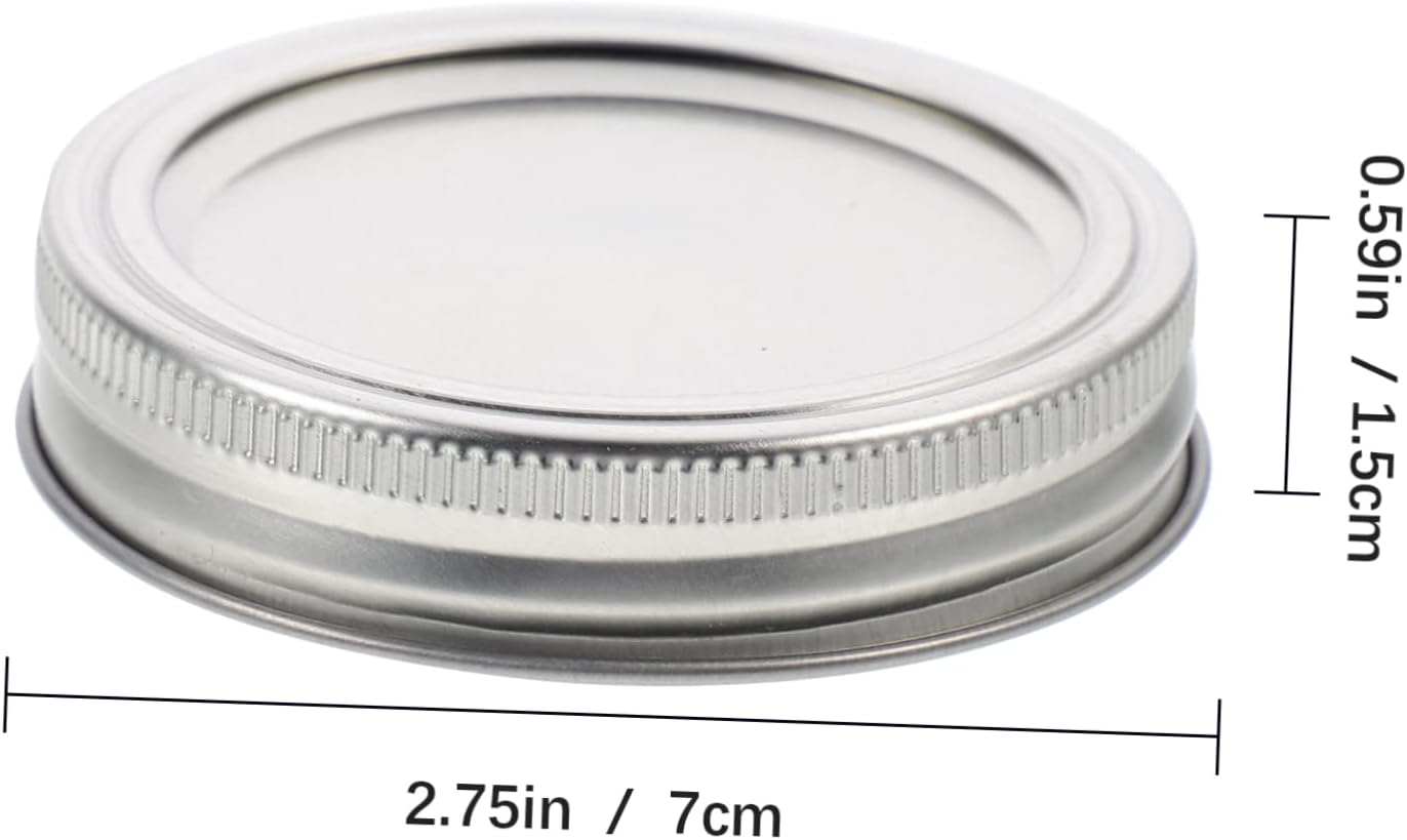 50sets Tinplate Round Cup Lid Mouth Canning Lids Jar for Wide Mouth Jars