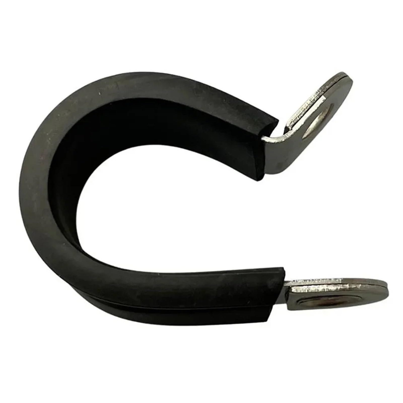 Clip a P in acciaio inox, con rivestimento in gomma, fascette per cavi, per hardware domestico