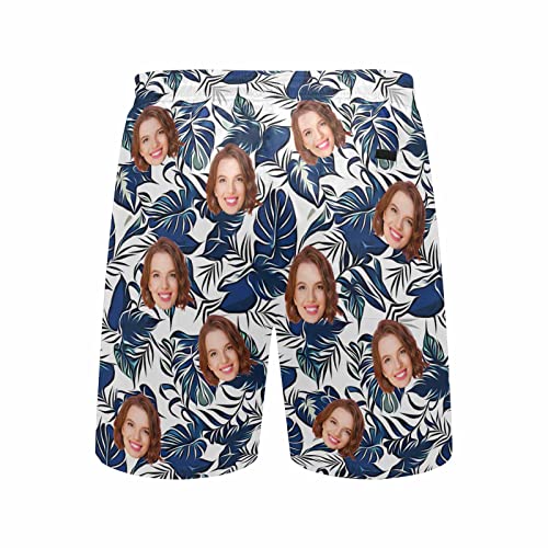 DIYKST Custom Photo Swim Shorts with Face Personalized Gifts Swim Trunks for Men Customized Novelty Beach Board Short4