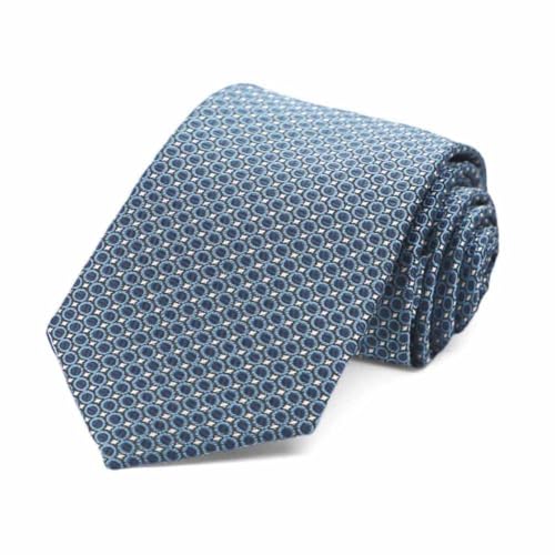 tiemart Boys' Neckties for 8 to13 years old (Dark Blue Henry Grain)